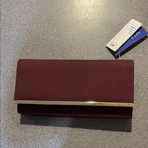 brownish/burgundy wallet/clutch